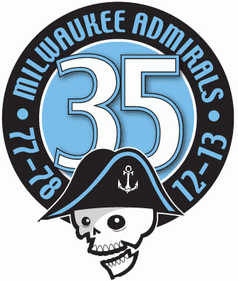 Milwaukee Admirals 2012 13 Anniversary Logo iron on heat transfer